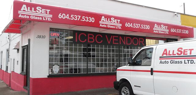 Storefront of our auto glass replacement shop in Vancouver, BC